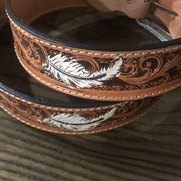 Cowboy leather belt unisex